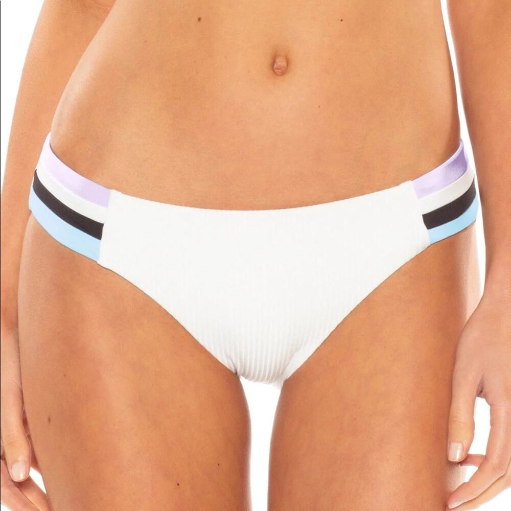 Becca Textured Side Tab Bikini Bottoms XL New $58